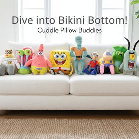 Franco Patrick Star cuddle pillow in-room decor adds cozy charm.