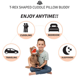 Franco Rexy cuddle pillow face embroidery adds character for immersive storytelling.