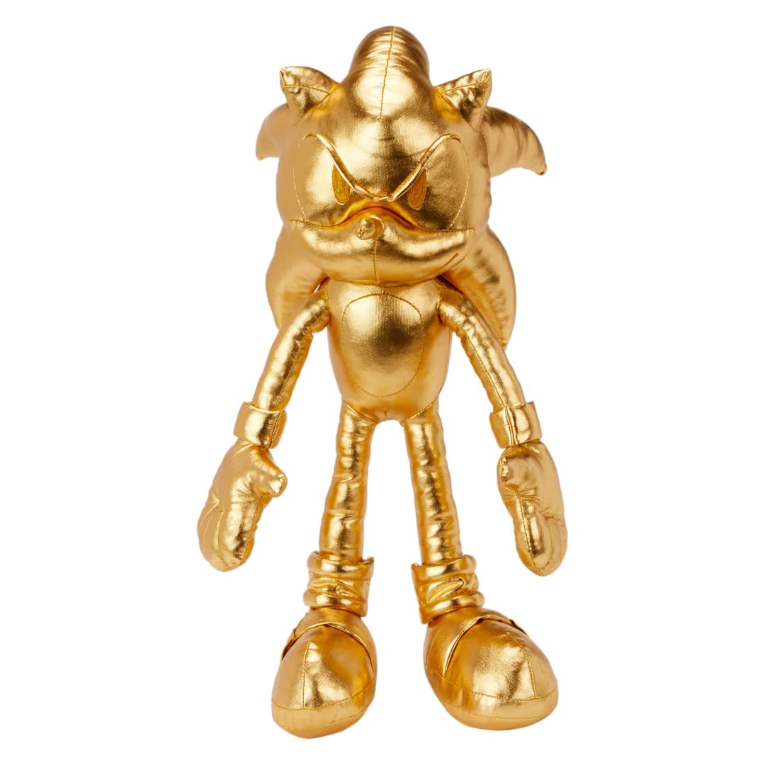 Franco Sonic 24K Gold plush pillow buddy front view for cozy snuggles.