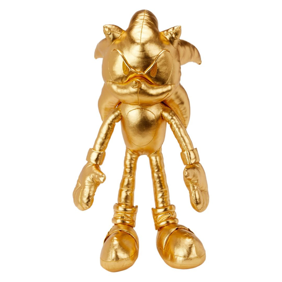 Franco Sonic 24K Gold plush pillow buddy front view for cozy snuggles.