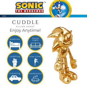 Franco Sonic 24K Gold plush buddy profile view emphasizes cuddly silhouette for playtime.