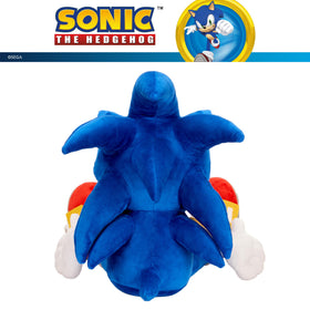 Franco Sonic Hedgehog weighted cuddle pillow in bedroom setup adds cozy decor for fans