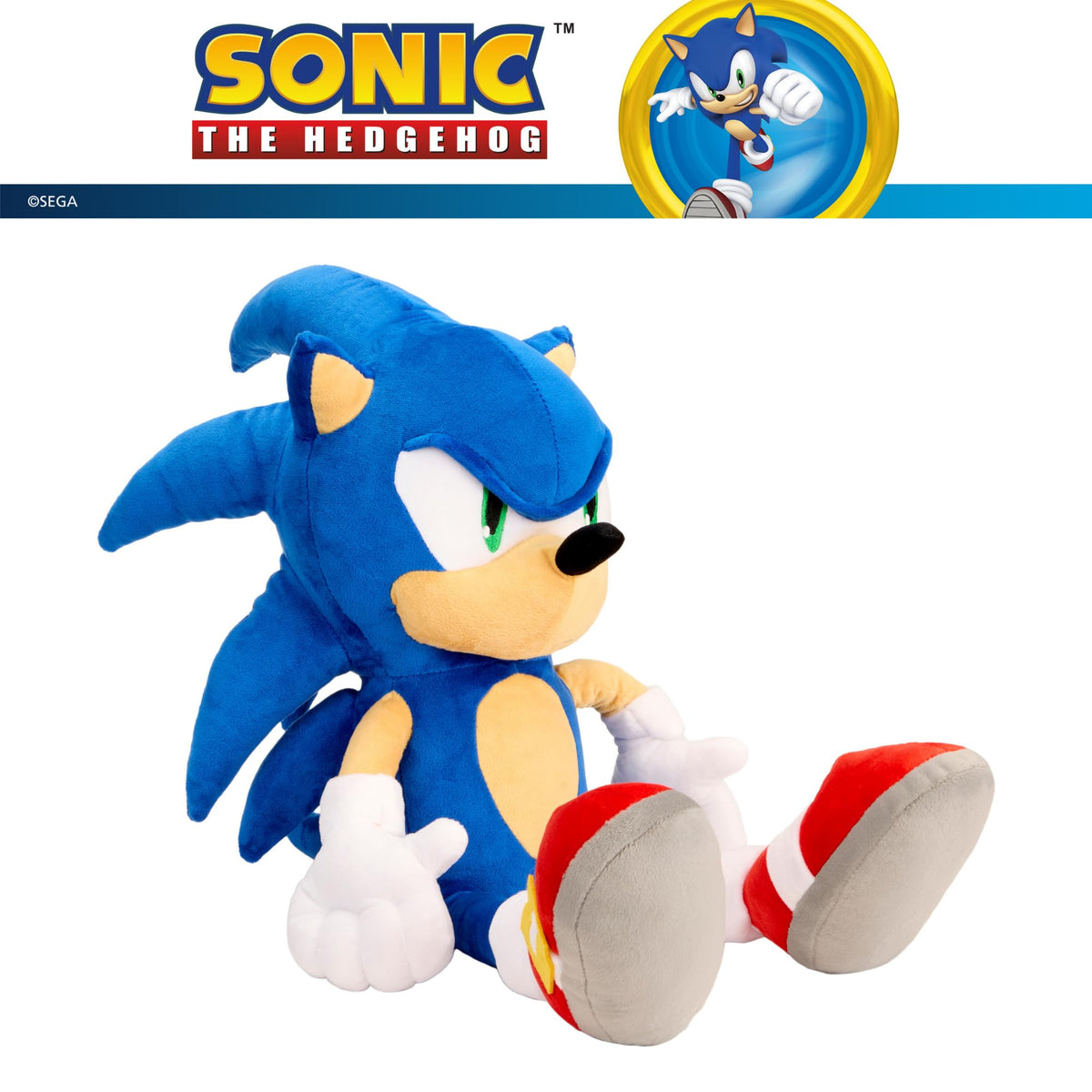 Franco Sonic Hedgehog weighted cuddle pillow care spot-clean description supports easy maintenance