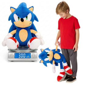 Franco Sonic Hedgehog weighted cuddle pillow front view offers cozy support for lounging and gaming