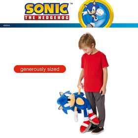 Franco Sonic Hedgehog weighted cuddle pillow plush fabric close-up emphasizes ultra-soft texture