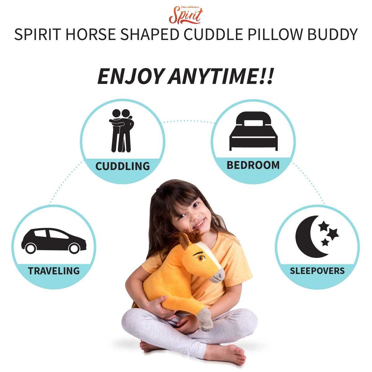 Franco Spirit horse plush texture invites warmth and soothing hugs.
