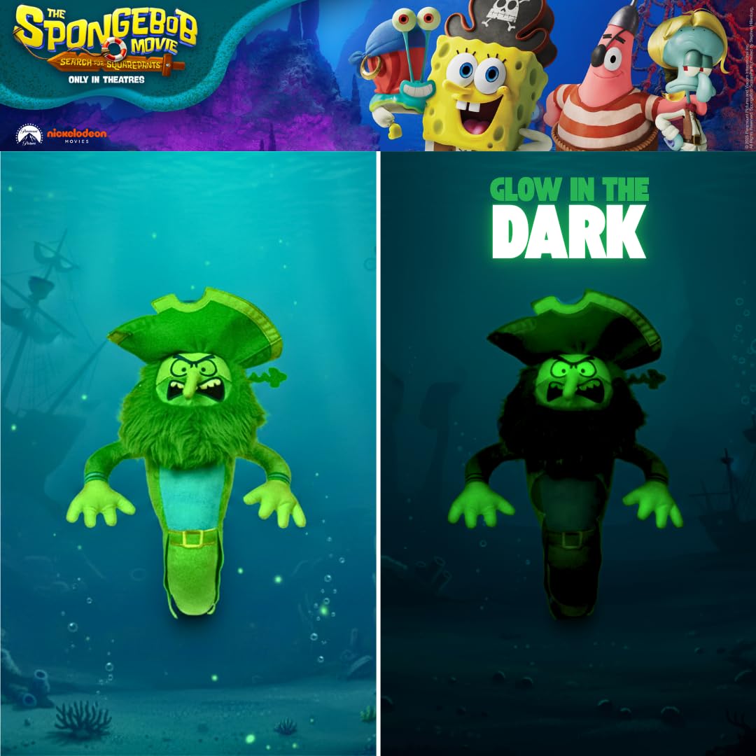 Franco Spongebob Flying Dutchman plush shows beard detail for friendly pirate vibe