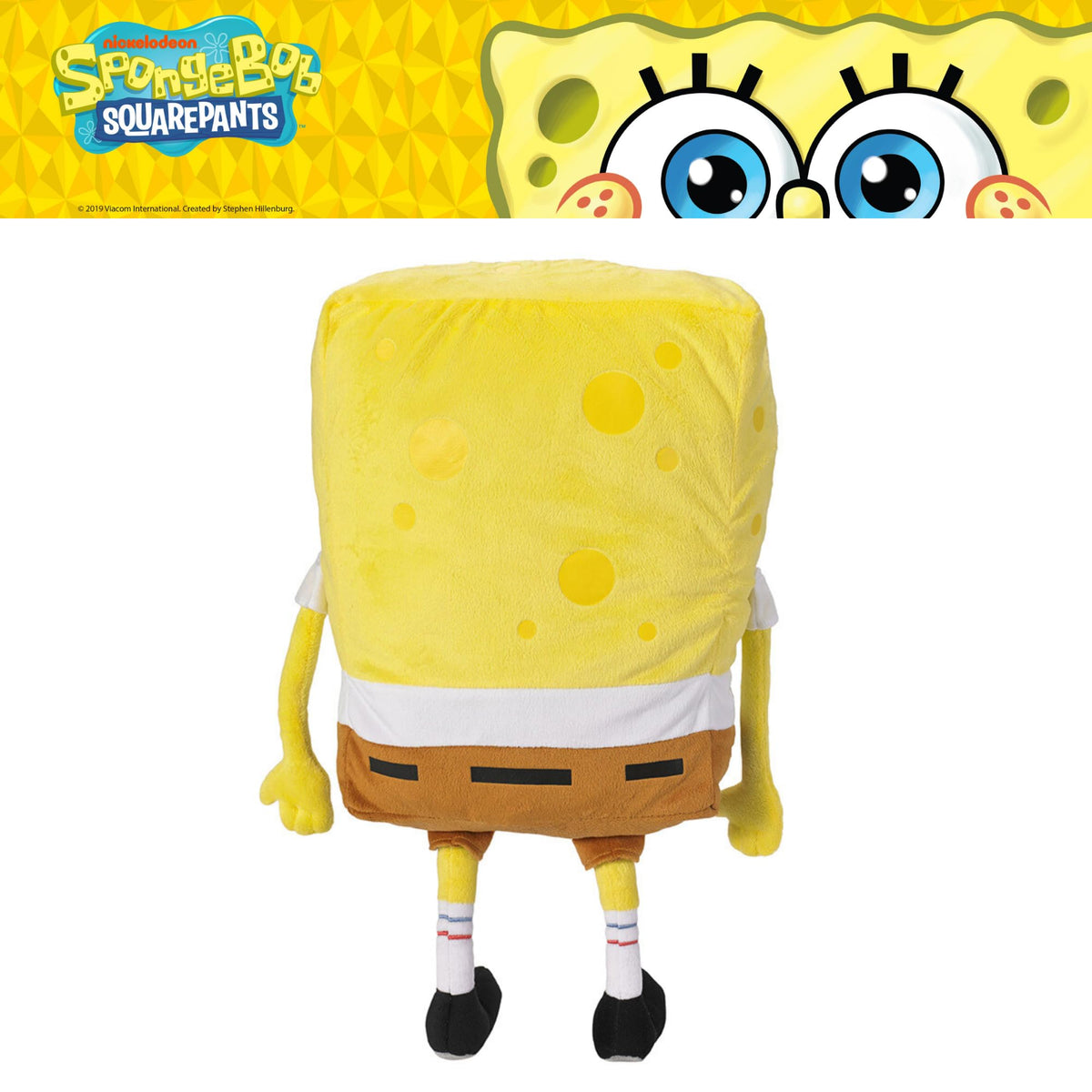 Franco SpongeBob plush measures 25 inches for substantial cuddle support