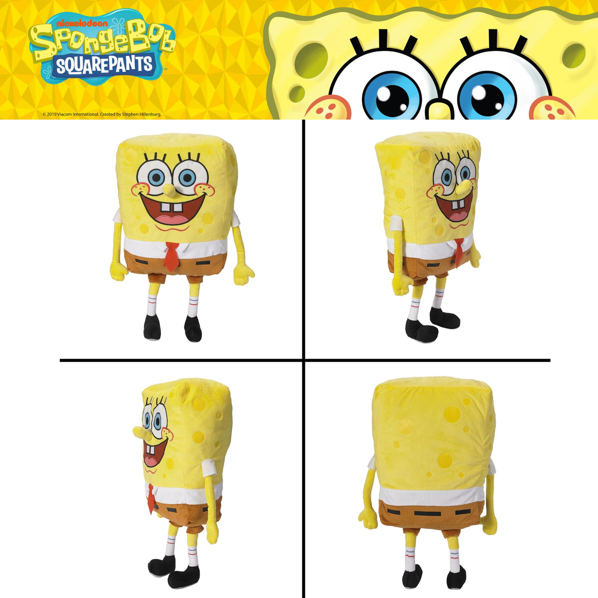 Franco SpongeBob plush easy-care spot clean keeps colors bright