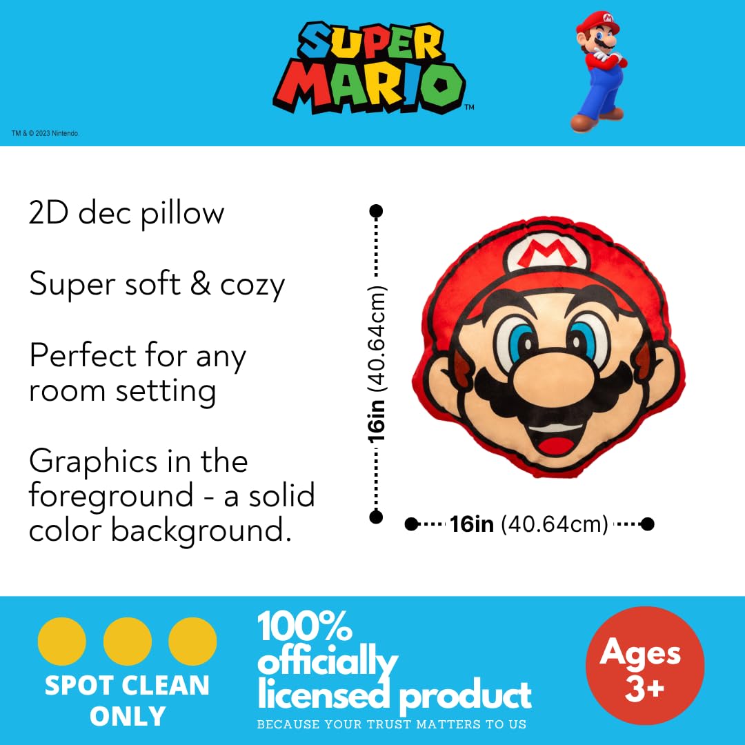 Franco Super Mario plush decor pillow adds playful charm to bedrooms