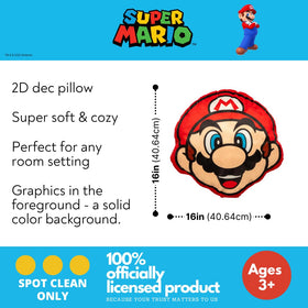 Franco Super Mario plush decor pillow adds playful charm to bedrooms