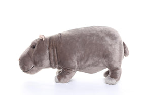 Frankiezhou Home hippo plush grey fur texture for soft tactile play.