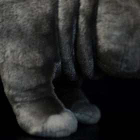 Frankiezhou Home hippo plush handmade design shows artisanal care.