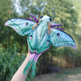 Frankiezhou Home Luna Moth texture close-up shows premium fabrics and fluffy filling.