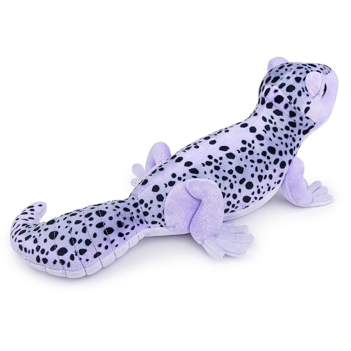 Frankiezhou Home purple leopard geckos plush face close-up with expressive eyes for play.