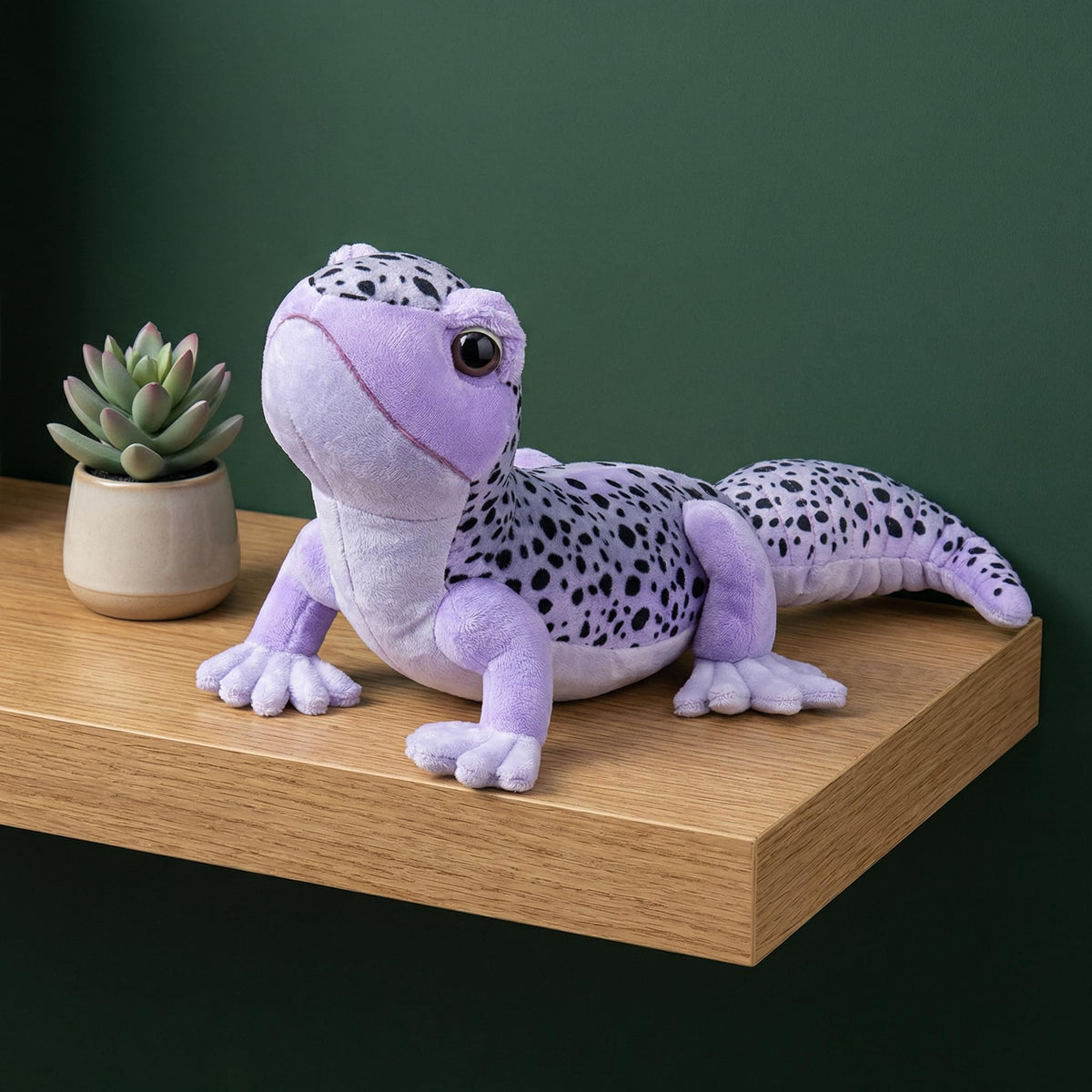 Frankiezhou Home purple leopard geckos plush gift idea for kids and collectors.