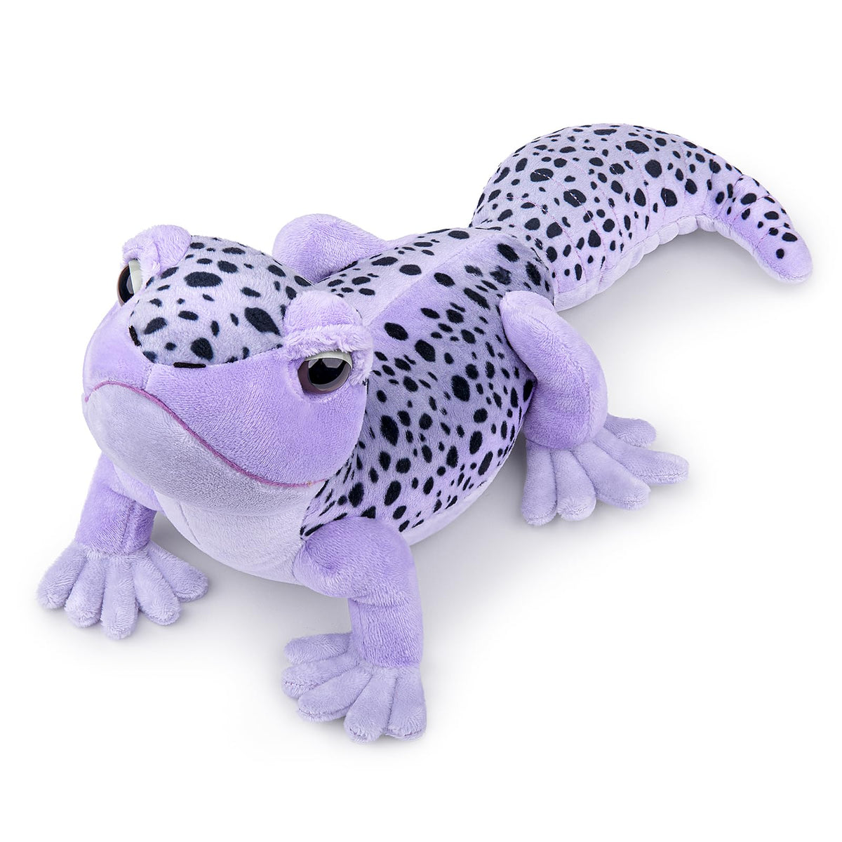 Frankiezhou Home purple leopard geckos plush overall view, lifelike cuddly companion.
