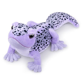 Frankiezhou Home purple leopard geckos plush overall view, lifelike cuddly companion.