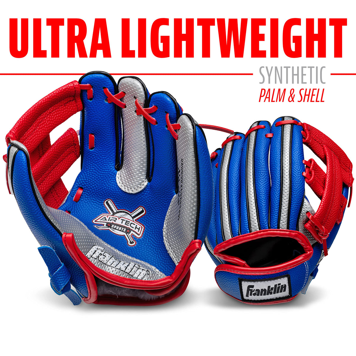 Franklin Sports Air Tech Teeball Glove includes soft foam ball for immediate play