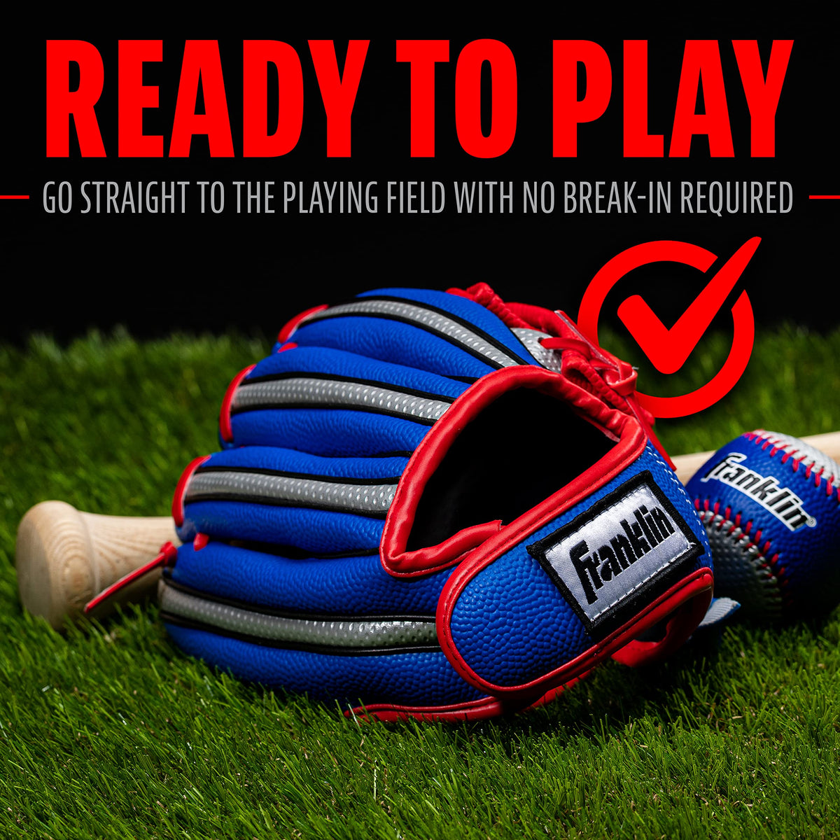 Franklin Sports Air Tech Teeball Glove supports left-handed throwing setup