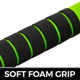 Franklin Sports bright green color improves ball visibility during practice.