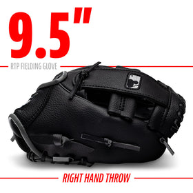 Young player practicing throwing with the lightweight glove.