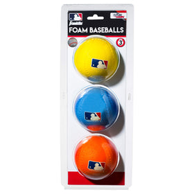 Franklin Sports foam baseballs in bright neon colors, easy tracking during practice.