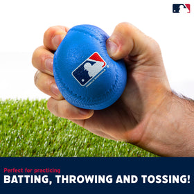 Young player practicing pitching with Franklin Sports foam baseballs indoors.