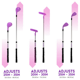 Franklin Sports Kids Golf Set putter features adjustable length for proper grip as they grow