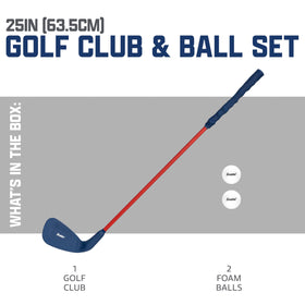 Franklin Sports oversized club head for forgiving contact with beginners.