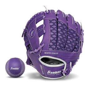 Franklin Sports Meshtek Teeball glove front view showing lightweight design for beginners.