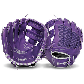 Franklin Sports Meshtek Teeball glove side view shows compact profile for easier handling.