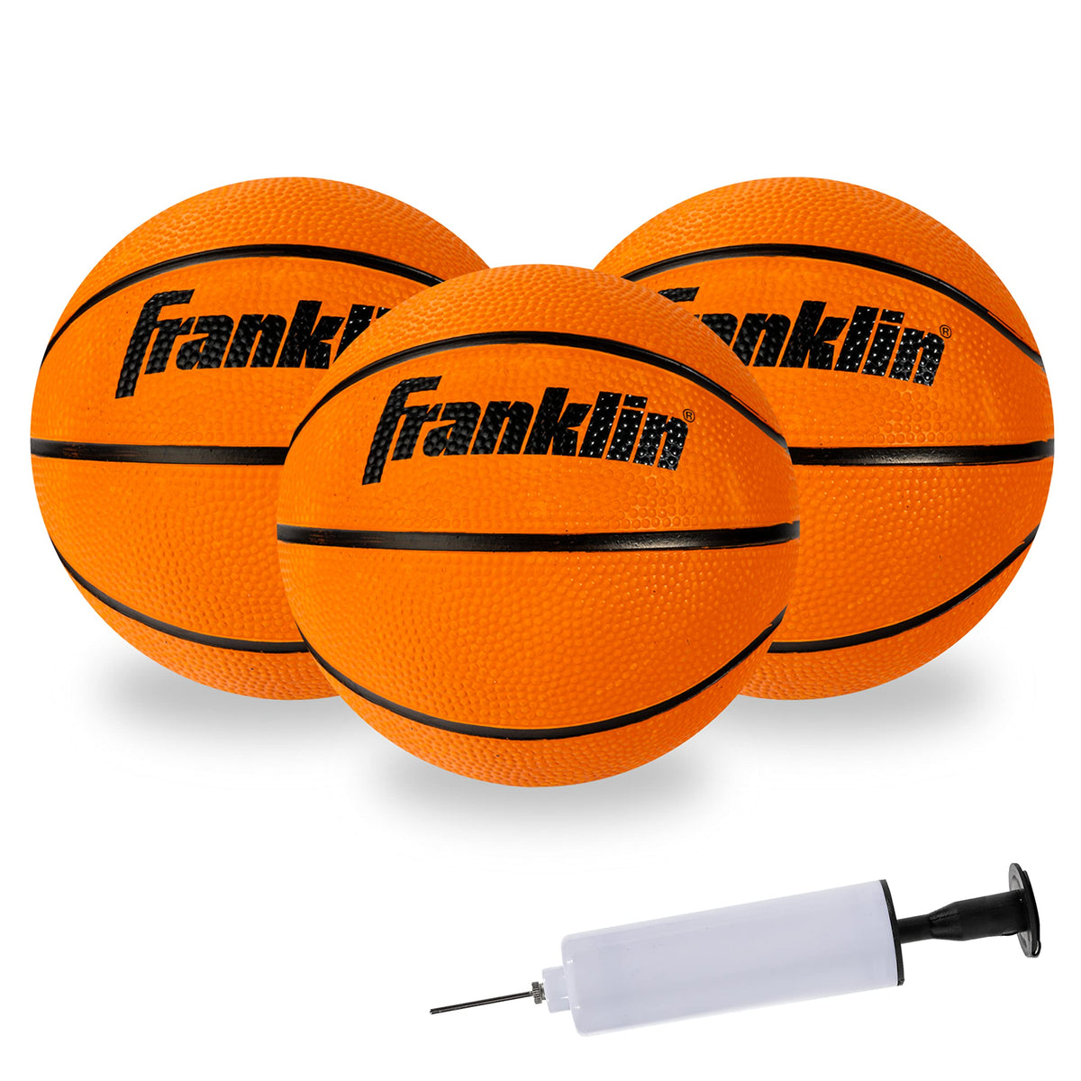 Franklin Sports mini basketballs with pump pack for quick setup and play