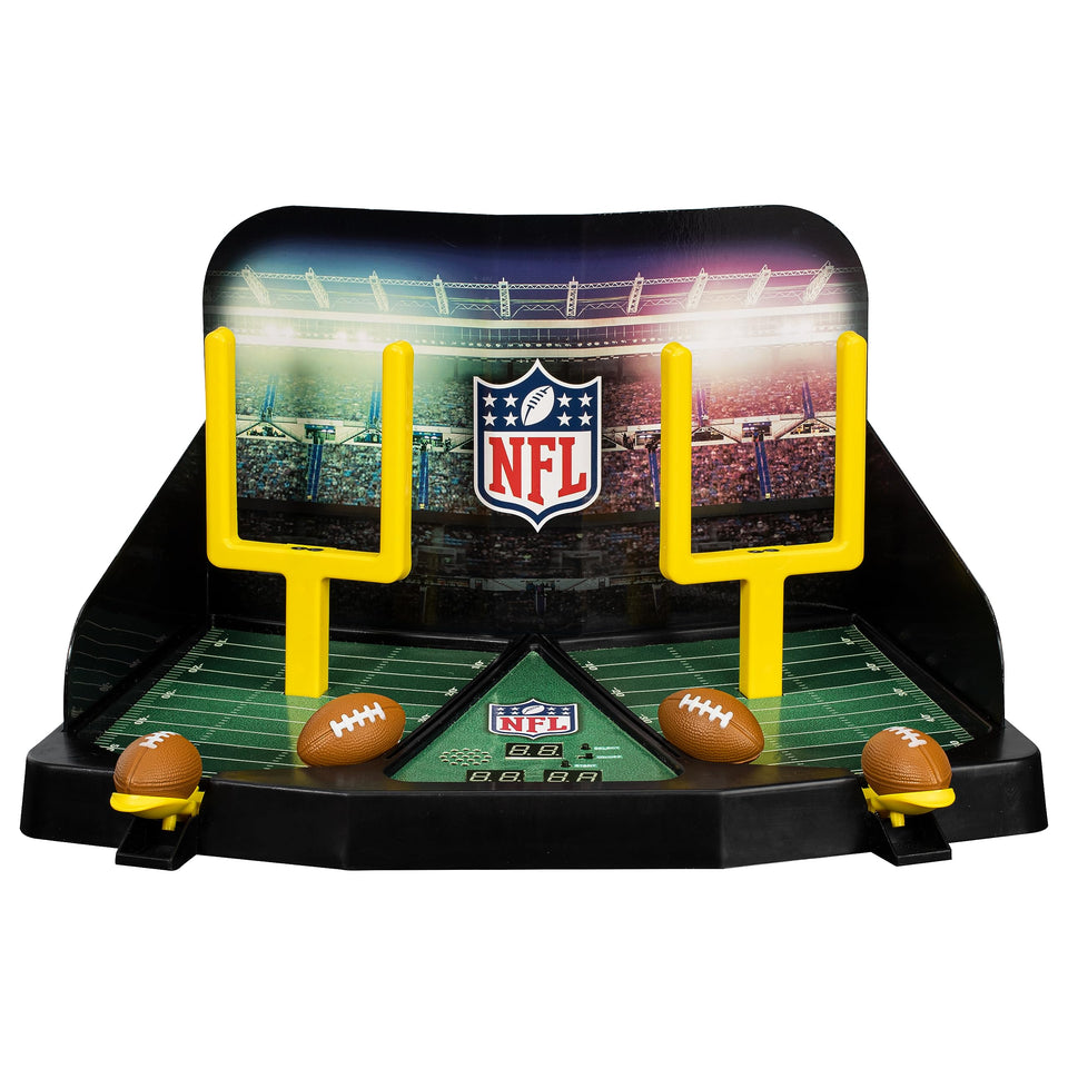 Franklin Sports mini football field goal posts for safe indoor play.