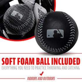 MLB-branded foam ball included for ready-to-play practice.