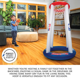 Franklin Sports NBA Alley-Hoop air pump with needle enables fast setup