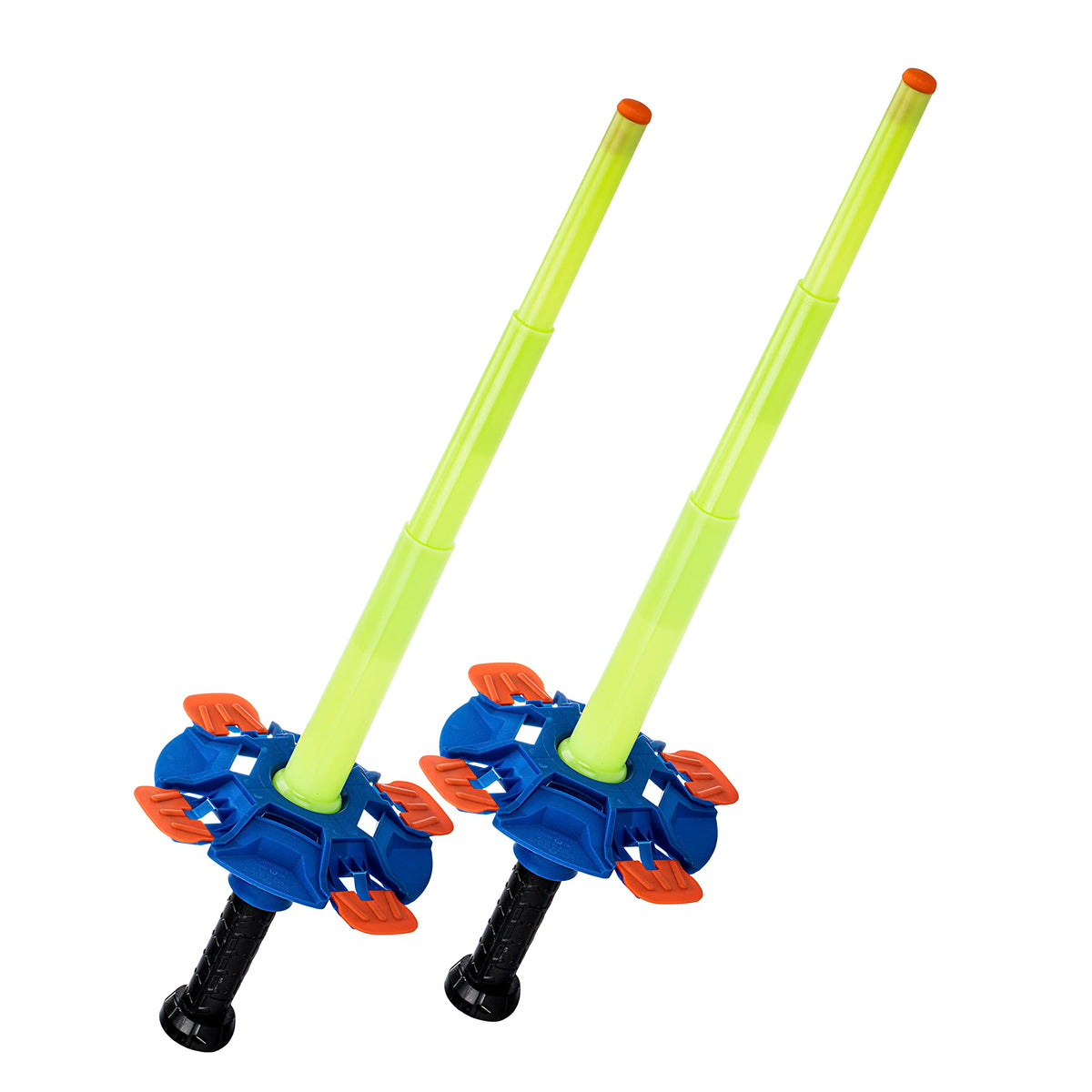 Franklin Sports Nerf Fencing Duel Swords Set assembled for safe two player play
