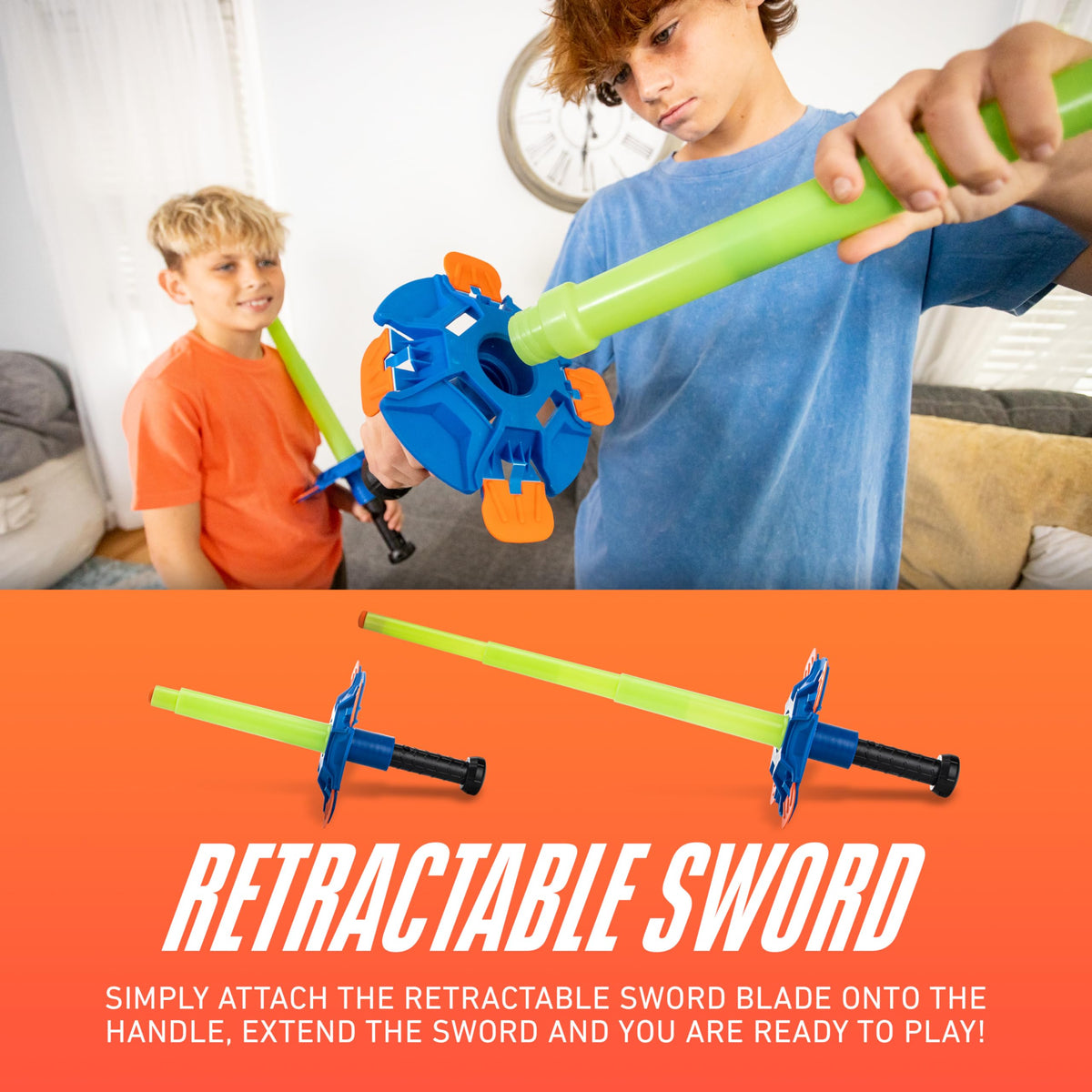 Franklin Sports Nerf Fencing Duel Swords Set four targets per guard for scoring