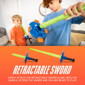 Franklin Sports Nerf Fencing Duel Swords Set four targets per guard for scoring