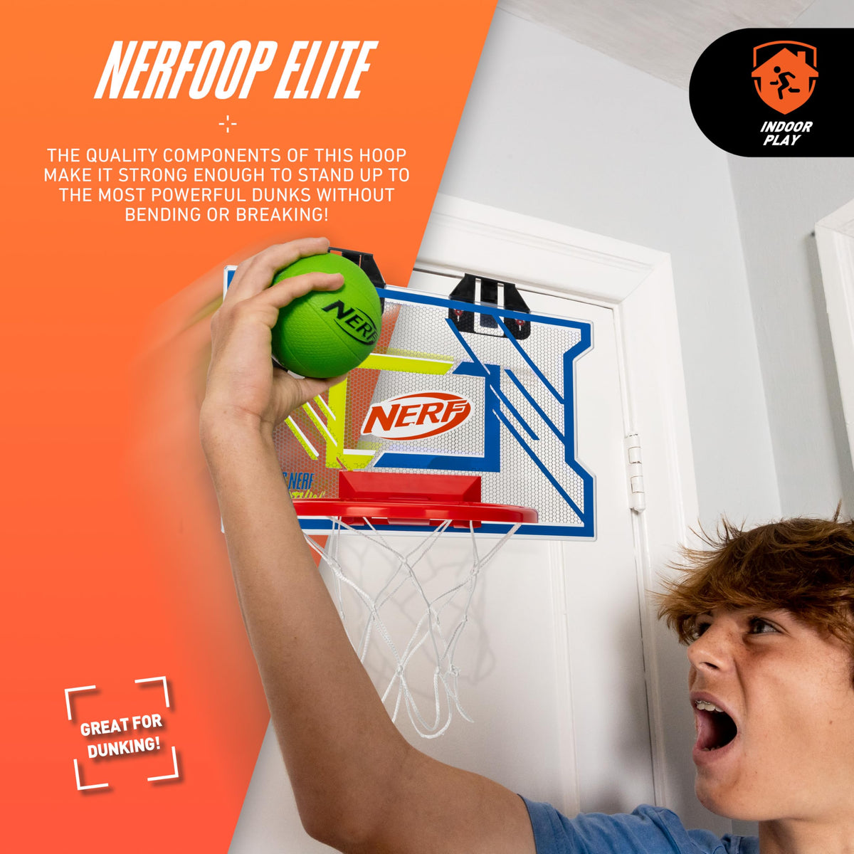 NERFOOP Elite foam ball designed for safe, cozy indoor action