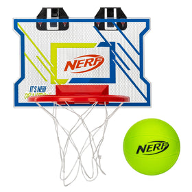 Franklin Sports NERFOOP Elite over-the-door hoop with clear backboard for quick setup