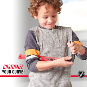 Franklin Sports NHL FlexPlay 2-Player sticks with right-handed blade for quick shots.