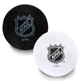 Kids play indoors with Franklin Sports mini hockey set