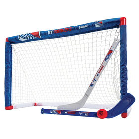 Franklin Sports NHL Mini Hockey Goal Set front view for indoor practice.