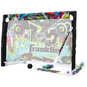 Franklin Sports NHL mini hockey goal ready for quick indoor games