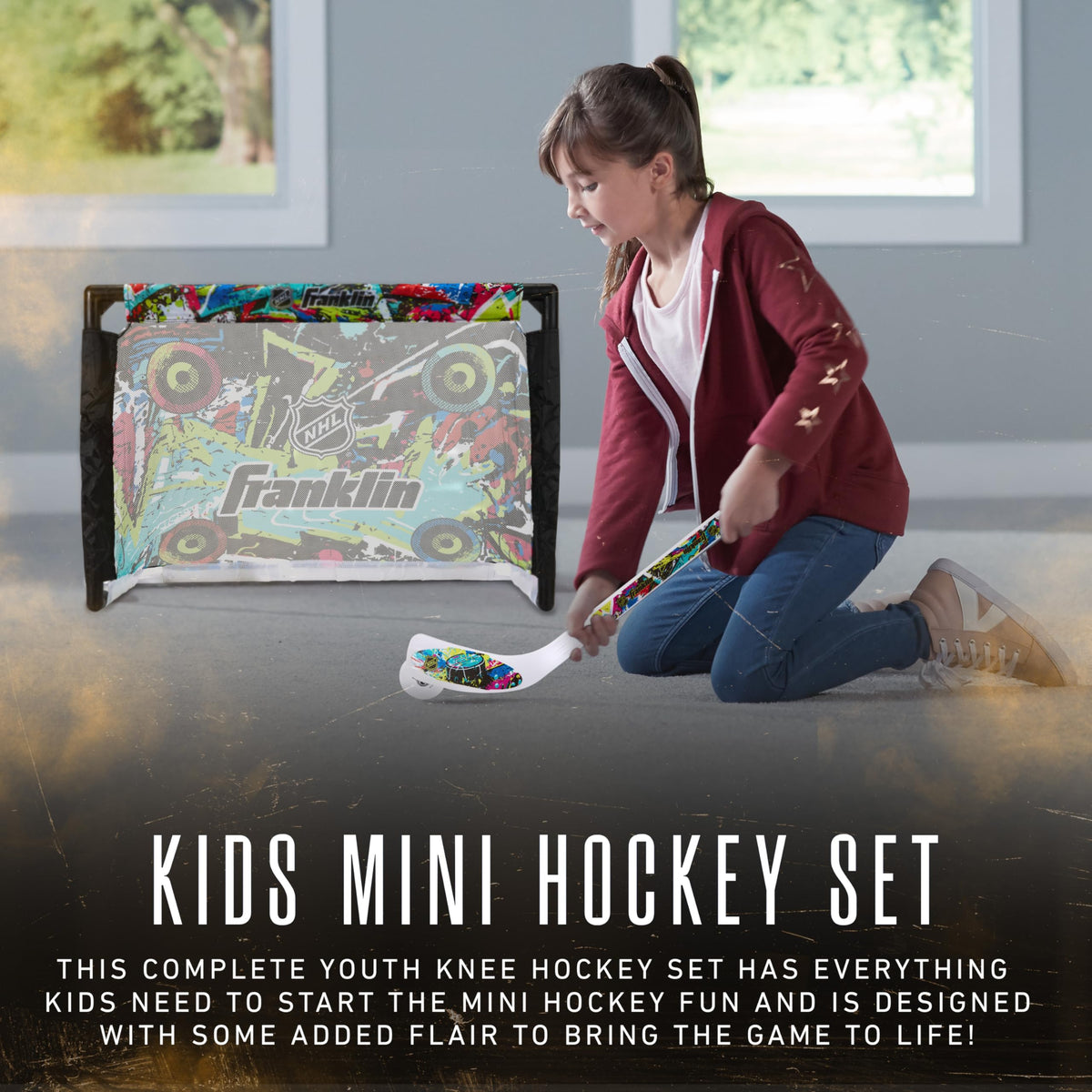 Franklin Sports mini hockey stick right handed for flexible play