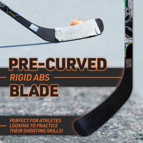 Franklin Sports NHL 1090 fused ABS blade for rigid control on outdoor surfaces.