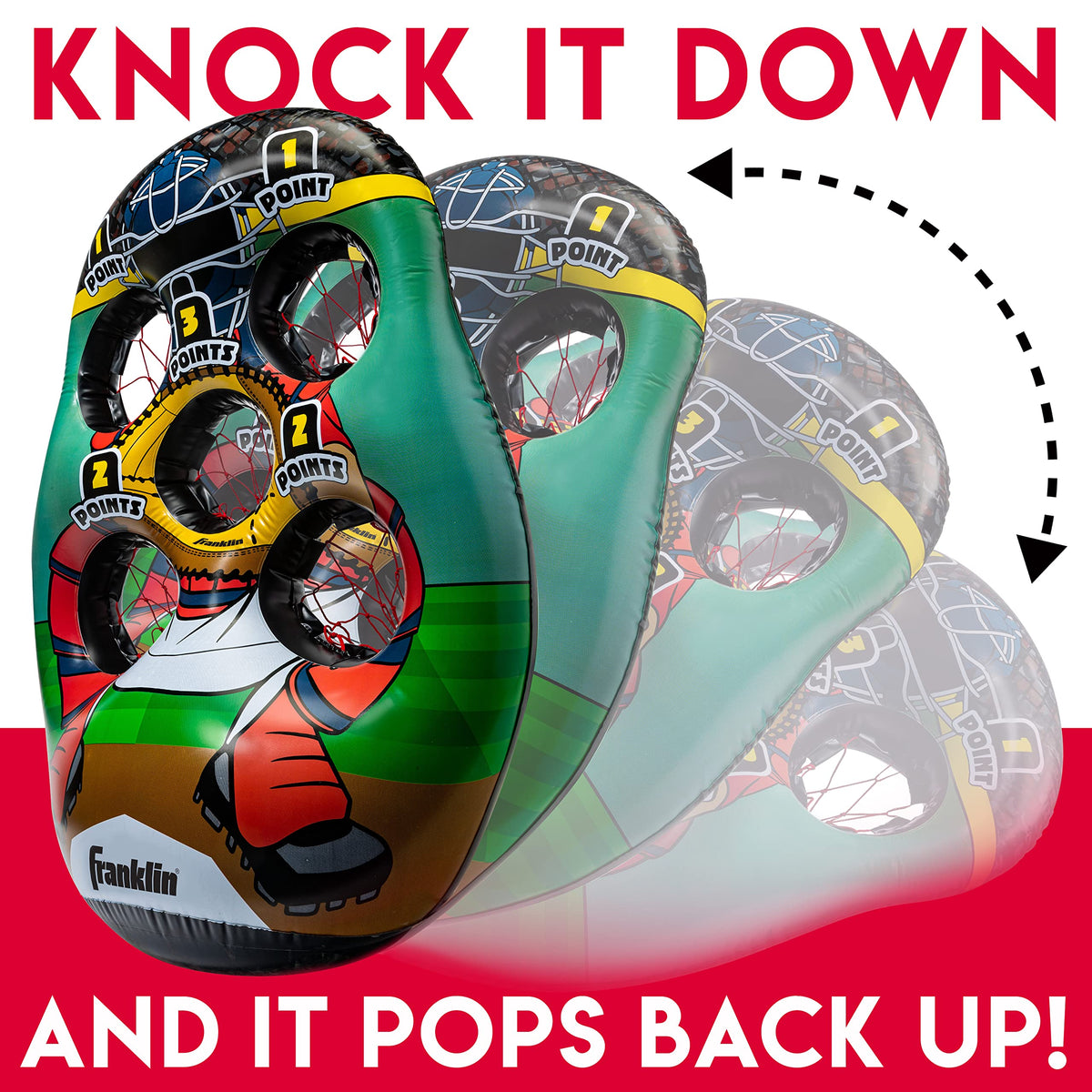 Durable PVC construction withstands strong throws and rough play.