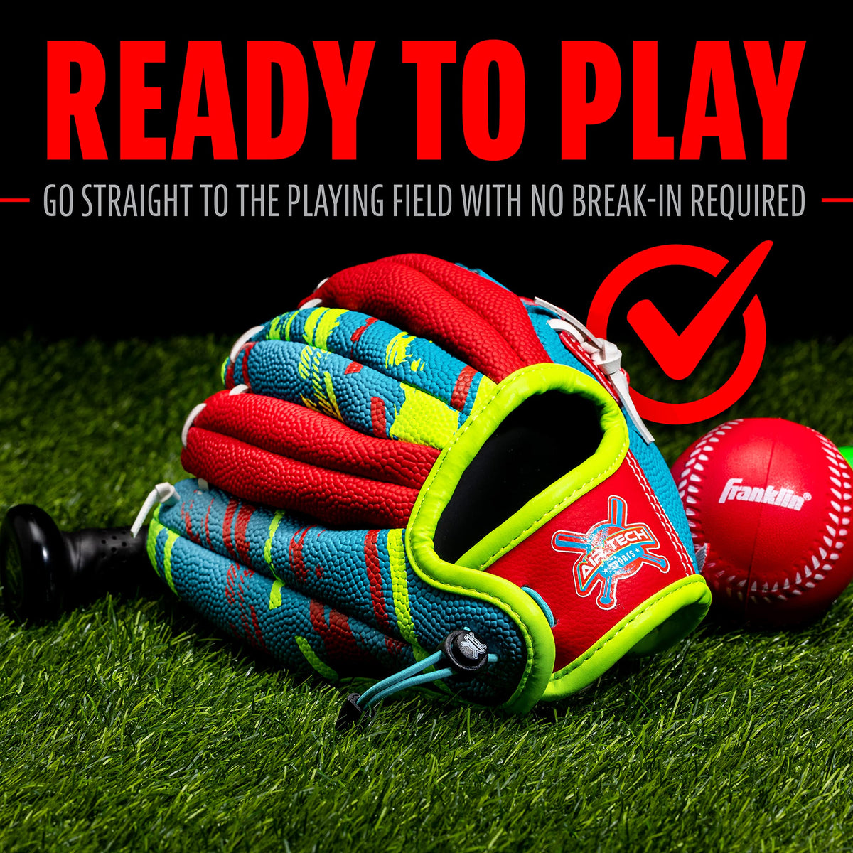 Box arrives ready-to-play with glove and foam ball