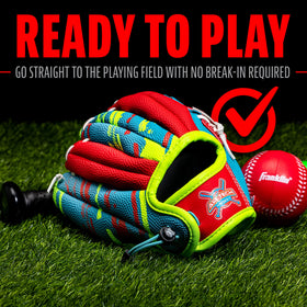 Box arrives ready-to-play with glove and foam ball